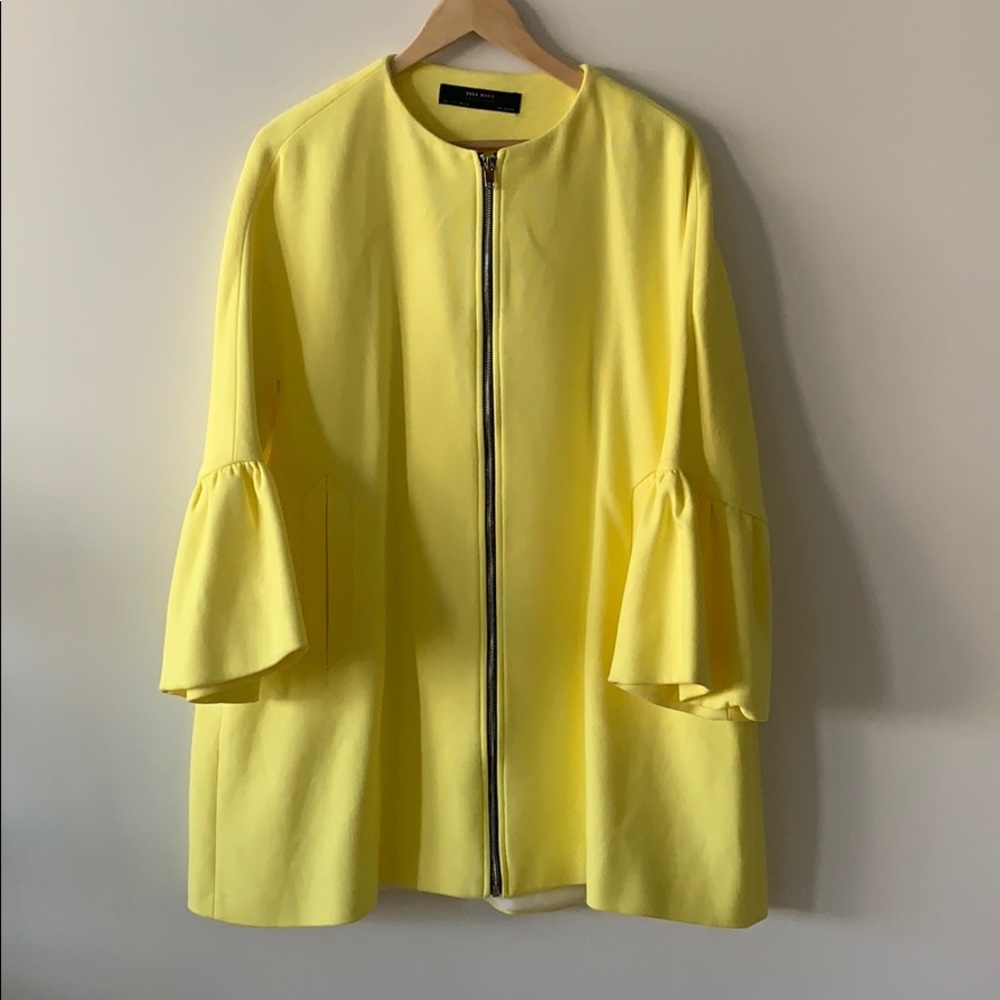 Zara yellow car coat